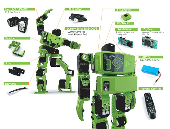 DST Robot - HOVIS Lite Humanoid Robot Kit Features