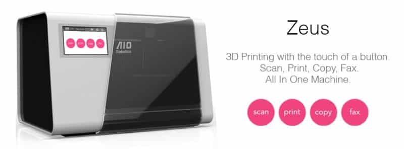 AIO Robotics Zeus All in 1 3D Printer touch screen